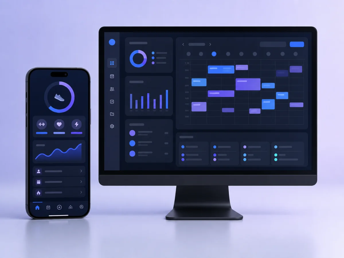 Mockup van Service & planning dashboard