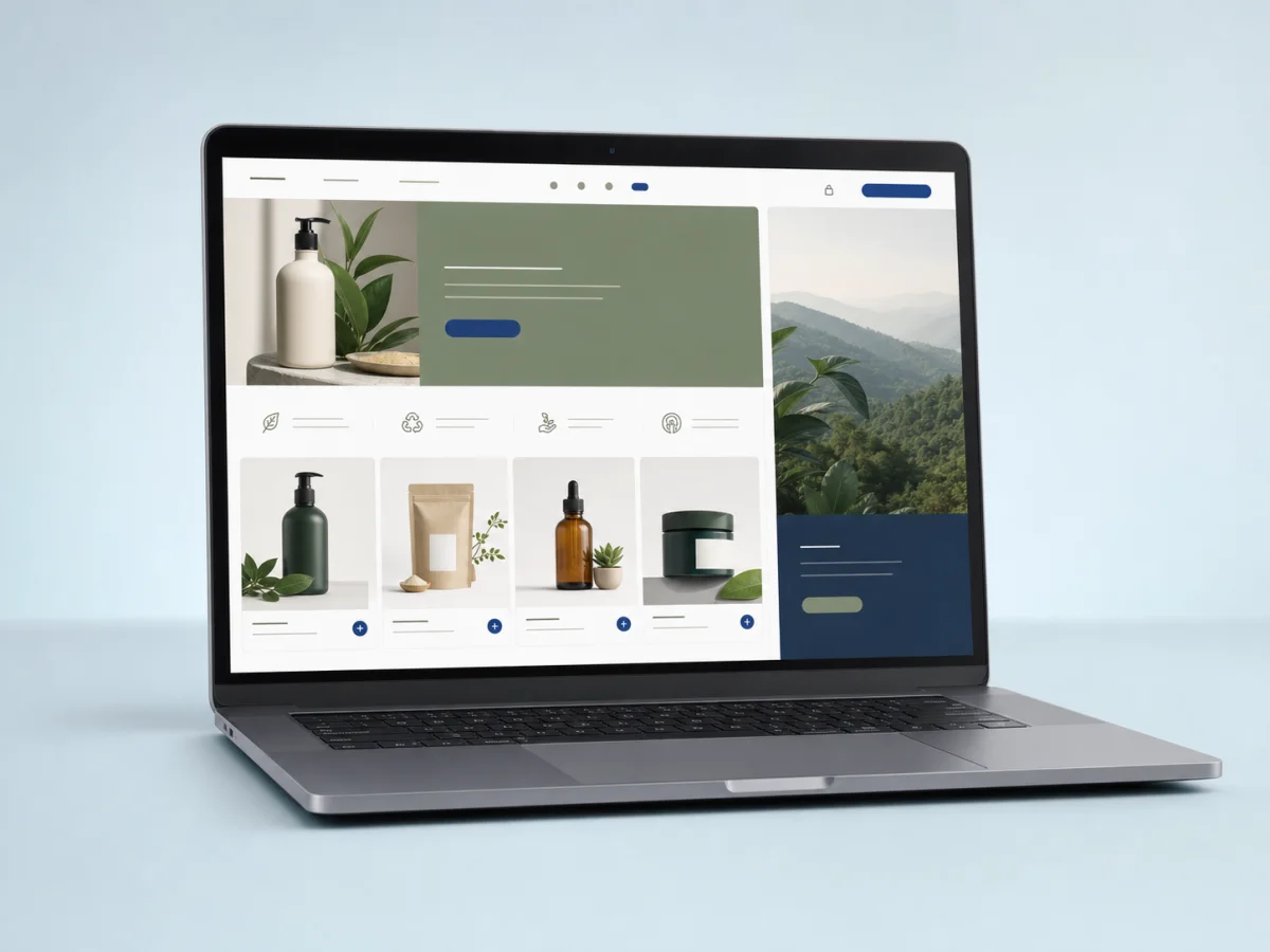 Mockup van Duurzaam productplatform